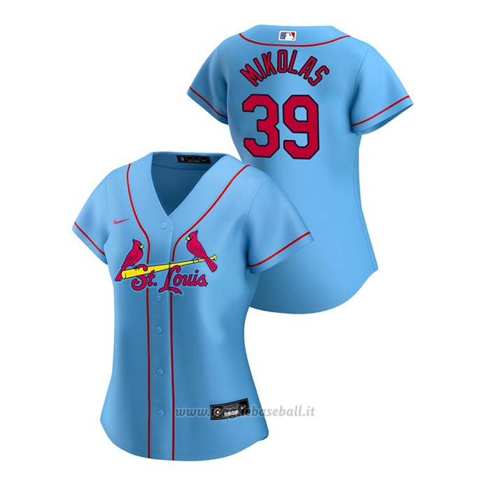 Maglia Baseball Donna St. Louis Cardinals Miles Mikolas 2020 Replica Alternato Blu